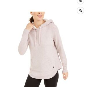 Ideology women pink heather long sleeves hooded sweater size medium